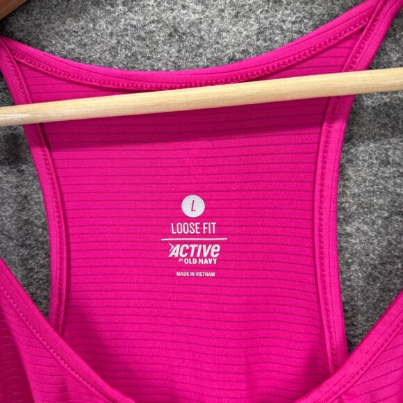 Old Navy Activewear Tank Women L Large Pink Loose Fit Sleeveless Racerback - Picture 3 of 7
